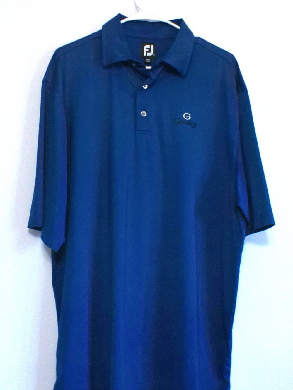FootJoy Golf Polo Shirt Men’s XL Blue Grandover Logo Performance Short Sleeve